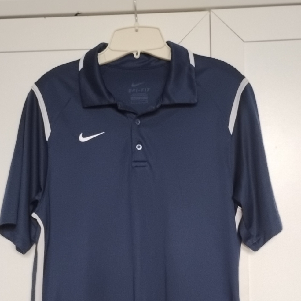 Nike Men's Navy Blue Dri Fit Polo Shirt Size S EUC